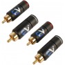 RCA конектори Audiobeat Black Core (4 шт.)