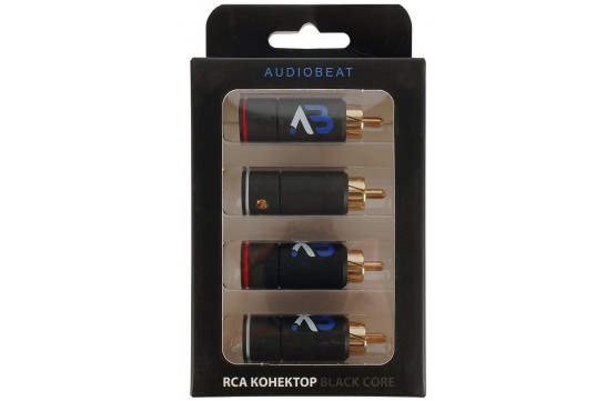 RCA конектори Audiobeat Black Core (4 шт.)